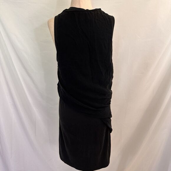 Phillip Lim Black sleeveless Dress Size 8 Cotton Silk Accents Cocktail - Picture 7 of 9
